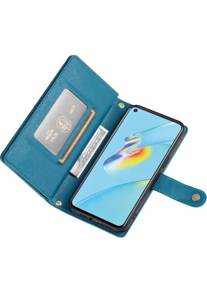 Oppo Oppo 5g Bilek Kayışı Kickstand Çok Fonksiyonlu Kart Yuvaları Için Flip Case (Yurt Dışından)