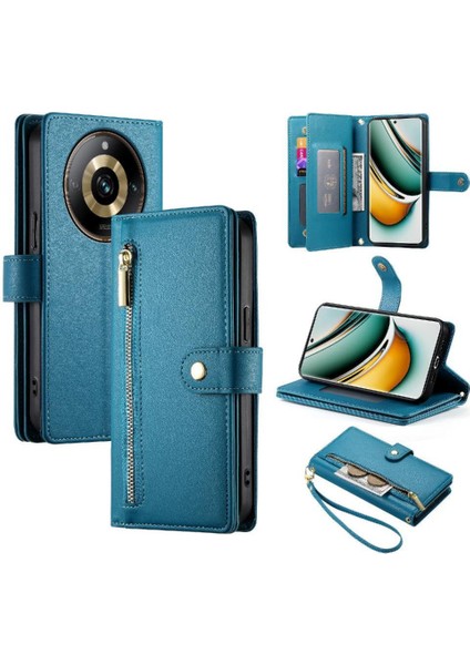 Realme 11 Pro Artı 5g Çok Fonksiyonlu Kart Yuvaları Kickstand Için Flip Case (Yurt Dışından)