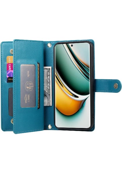 Realme 11 Pro Artı 5g Çok Fonksiyonlu Kart Yuvaları Kickstand Için Flip Case (Yurt Dışından)