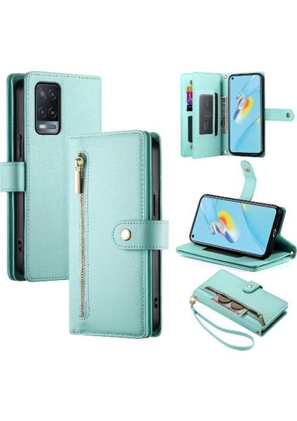 Oppo Oppo 5g Bilek Kayışı Kickstand Çok Fonksiyonlu Kart Yuvaları Için Flip Case (Yurt Dışından)