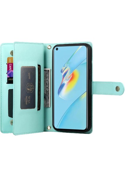 Oppo Oppo 5g Bilek Kayışı Kickstand Çok Fonksiyonlu Kart Yuvaları Için Flip Case (Yurt Dışından)
