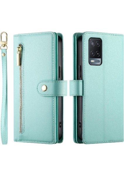 Oppo Oppo 5g Bilek Kayışı Kickstand Çok Fonksiyonlu Kart Yuvaları Için Flip Case (Yurt Dışından)