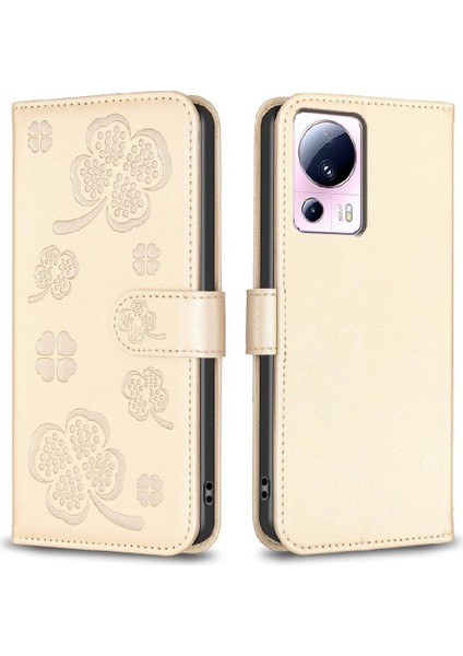 Xiaomi 13 Lite 5g Için Flip Case Cüzdan Çok Renkli Pu Deri Yonca Kartı (Yurt Dışından)