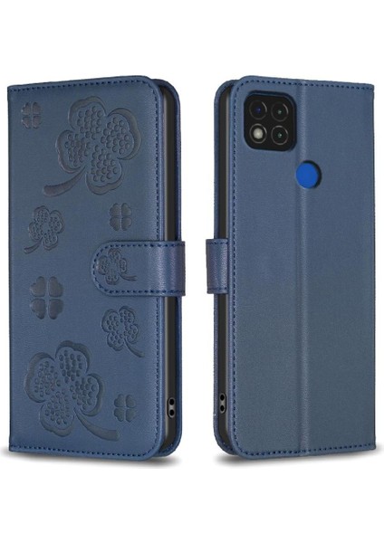 Xiaomi Redmi 9c Için Flip Case Cüzdan Kart Yuvaları Tutucu Kickstand Pu Yonca (Yurt Dışından)