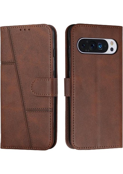 Google Pixel 9 Pro Xl Kickstand Kart Ekleme Tam Tarafı Için Flip Case (Yurt Dışından)