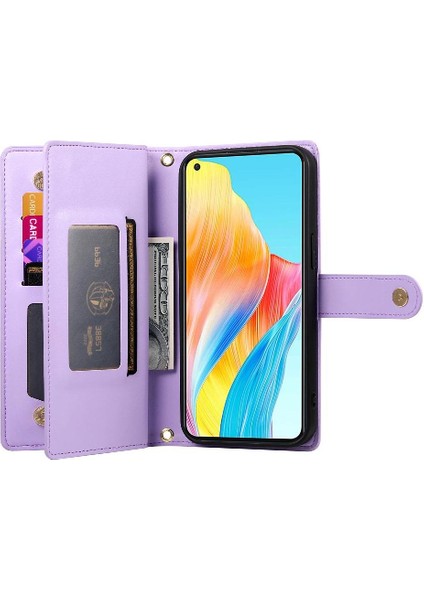 Oppo Oppo 4g Kickstand Çok Fonksiyonlu Kart Yuvaları Bilek Kayışı Için Flip Case (Yurt Dışından) fırsatları