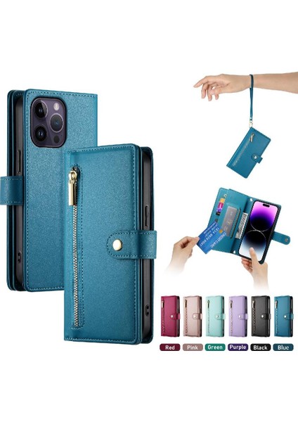 IPhone 14 Için Flip Case Pro Max Bilek Kayışı Kickstand Cüzdan Bölmesi (Yurt Dışından) fiyatları