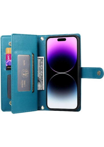 IPhone 14 Için Flip Case Pro Max Bilek Kayışı Kickstand Cüzdan Bölmesi (Yurt Dışından) indirimleri