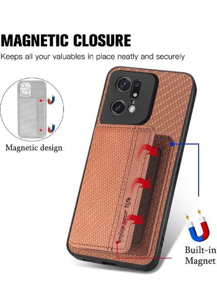 Oppo Bulmak Için Kılıf X5 Pro Rfıd Engelleme Manyetik Kart Tutucu Komple (Yurt Dışından)