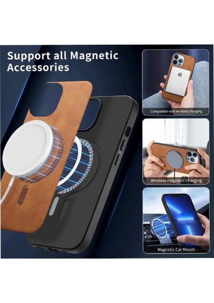 IPhone 13 Için Kılıf Pro Max Kablosuz Şarj Hafif Ince Magsafe Araba (Yurt Dışından)