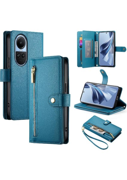 Oppo Oppo 10 5g/10 Pro 5g Bilek Kayışı Çok Fonksiyonlu Kart Için Flip Case (Yurt Dışından)