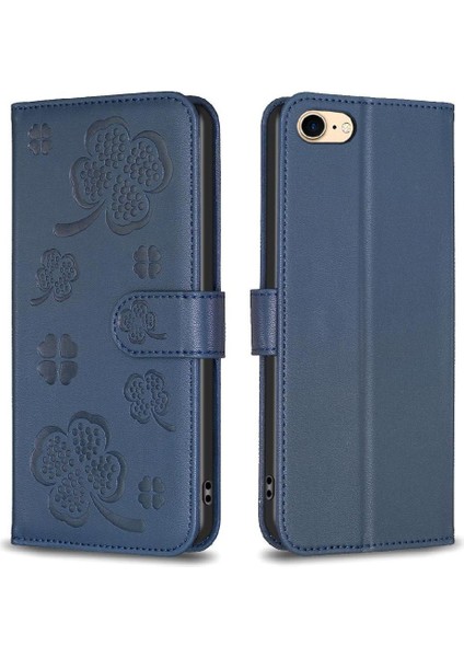 IPhone 7/8 Için Flip Case Pu Deri Kart Yuvaları Tutucu Kickstand Yonca (Yurt Dışından)