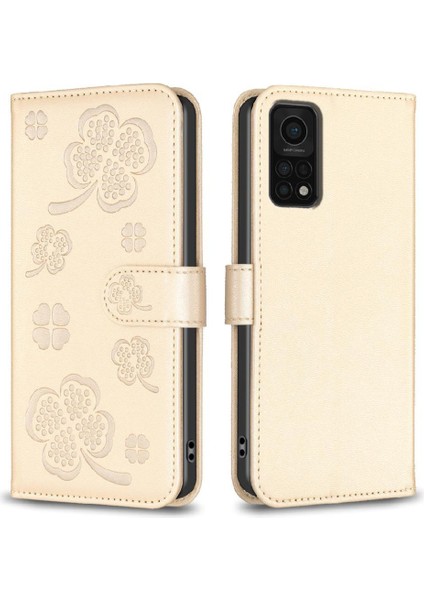Xiaomi Redmi Için Flip Case K30S Yonca Çiçek Cüzdan Kart Yuvaları Tutucu Pu (Yurt Dışından)