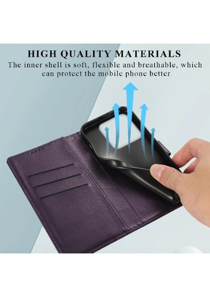 Xiaomi 14 Için Flip Case Üç Kart Yuvaları Kickstand Darbeye Şok (Yurt Dışından) indirimleri