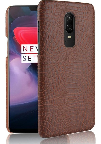 Oneplus 6 Klasik Timsah Moda Uyumluluğu Için Şık Klasik Kılıf (Yurt Dışından)