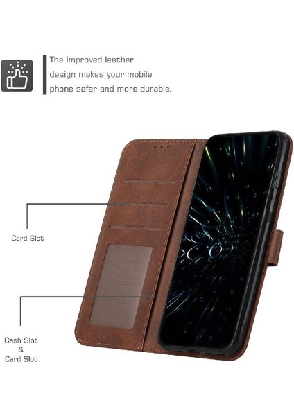 Google Piksel 9 Pro Kart Ekleme Tam Koruma Pu Tarafı Için Flip Case (Yurt Dışından)