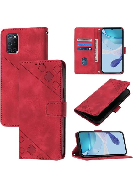 Oppo OPPO/A72/A92 4g Kart Tutucu Manyetik Deri Cüzdan Kapak Çevirin (Yurt Dışından)