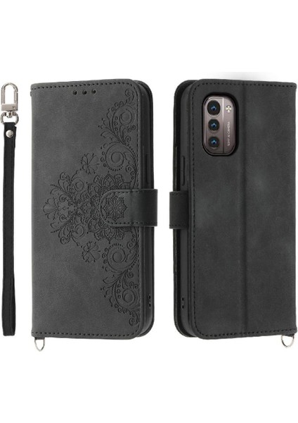 Nokia G21 Çoklu Kredi Kartı Yuvaları Için Flip Case Darbeye Bileklik (Yurt Dışından)