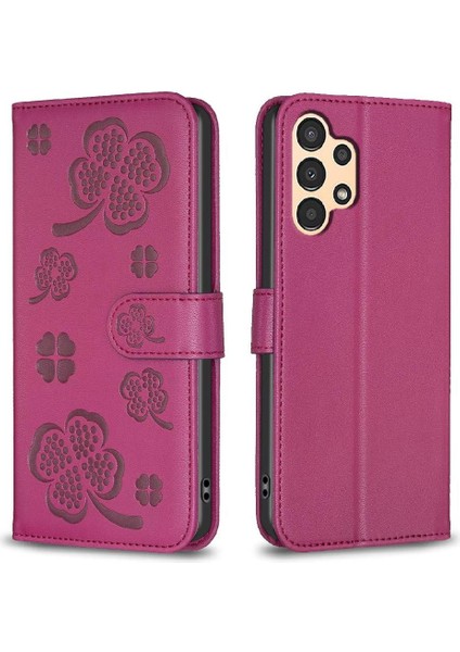 Samsung Galaxy A73 5g Için Flip Case Kart Yuvaları Tutucu Kickstand Yonca Pu (Yurt Dışından)