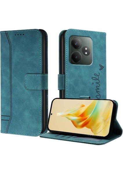 Realme Gt 6t Manyetik Kapatma Için Telefon Kılıfı Pu Deri Flip Folio Cüzdan (Yurt Dışından)