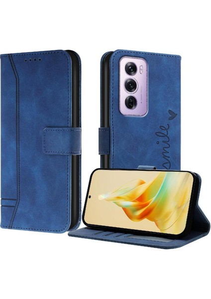 Oppo Phone 12 Pro 5g Için Telefon Kılıfı El Kayışı Flip Folio Cüzdan Pu Deri (Yurt Dışından)