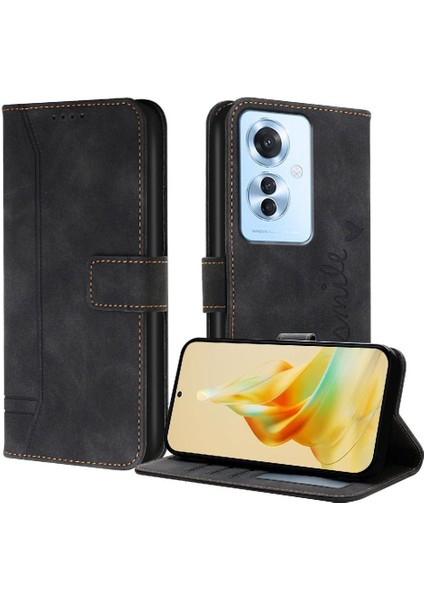 Oppo Phone 11F El Kayışı Için Telefon Kılıfı Pu Deri Flip Folio Cüzdan Kart (Yurt Dışından) indirimleri
