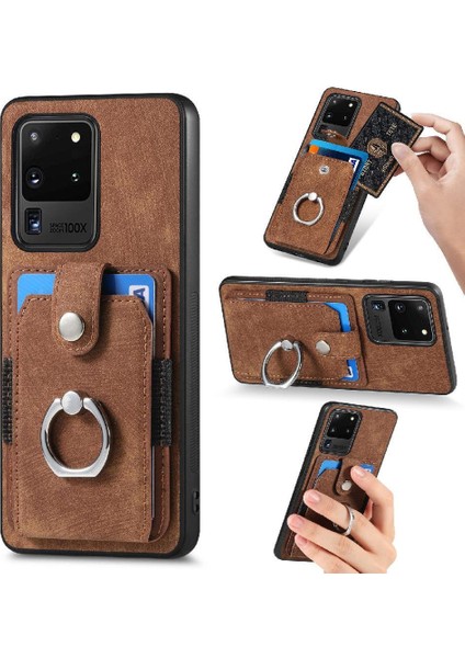 Samsung Galaxy S20 Ultra Standı Crad Yuvası Manyetik Araç Montaj Halkası (Yurt Dışından)