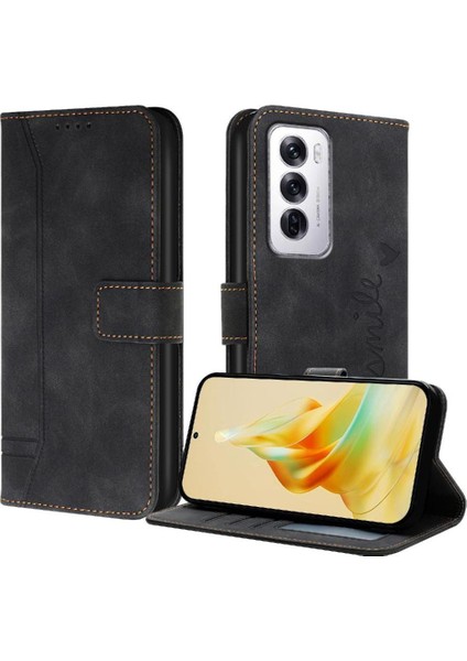 Oppo Phone 12 5g Için Telefon Kılıfı Pu Deri Manyetik Kapatma Flip Folio Kart (Yurt Dışından)