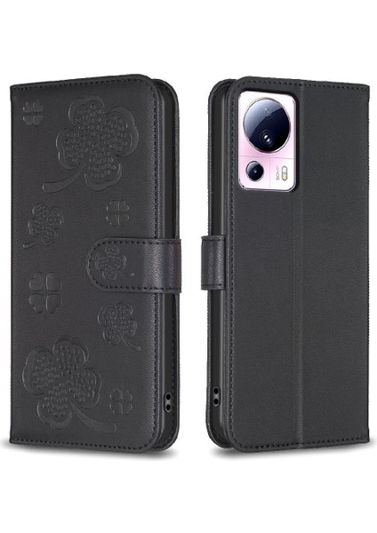 Xiaomi 13 Lite 5g Için Flip Case Cüzdan Çok Renkli Pu Deri Yonca Kartı (Yurt Dışından)