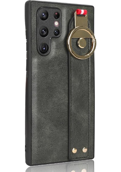 Samsung Galaxy S22 Ultra Bilek Kayışı Premium Pu Deri Kılıf (Yurt Dışından) indirimleri
