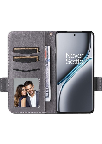 Oneplus Ace 3 Pro Için Flip Case Yan Toka Cüzdan Kart Yuvaları Tutucu Pu (Yurt Dışından)