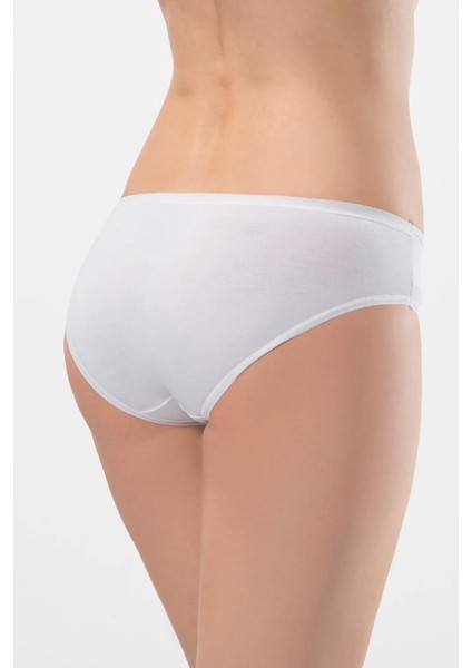 Kadın Beli Lastikli %95 Pamuk, %5 Likralı 2li Bikini Külot