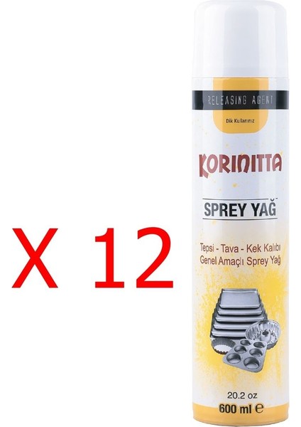 Tava Sprey Yağı 600 ml 1 Koli x 12