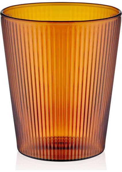 Striped Borosilikat Cam Bardak Amber 400 ml