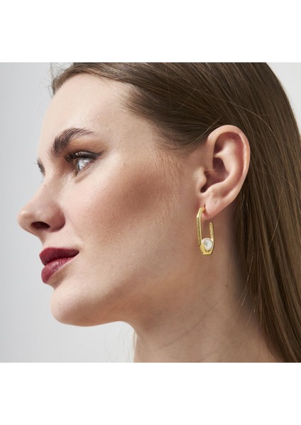 Yarım Yuvarlak Incili Küpeler indirimleri