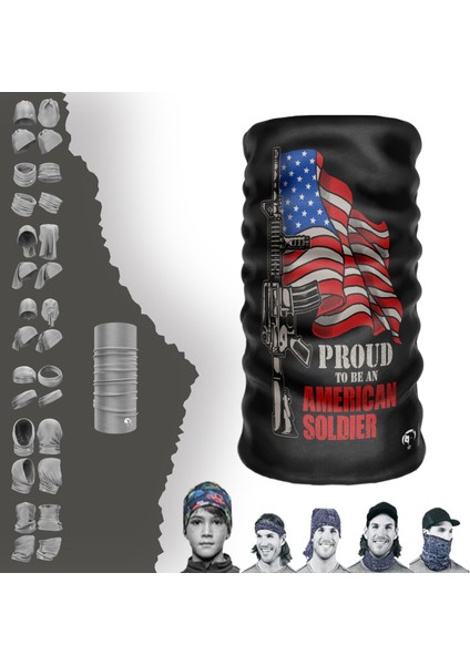 Extreme Amerika Bayraklı Boyunluk Bandana Baf Toka Maske Saçbandı