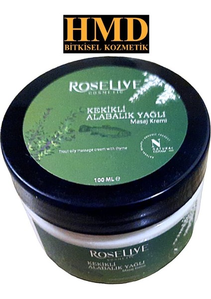 Doğal Kekikli Alabalık Yağlı El Yüz ve Vücut Masaj Kremi 100 ml x 4 Ad.