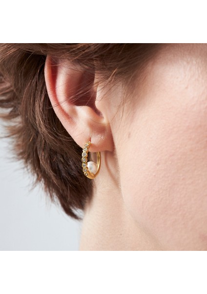 Incili Zincir Taşlı Küpeler modelleri