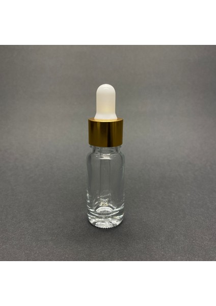 10ML Şeffaf Cam Damlalıklı Şişe , Gold Metalik Kapak , 10 cc Saydam Cam Damlalıklı Şişe x 6 Adet fiyatları