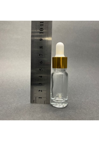 10ML Şeffaf Cam Damlalıklı Şişe , Gold Metalik Kapak , 10 cc Saydam Cam Damlalıklı Şişe x 6 Adet modelleri