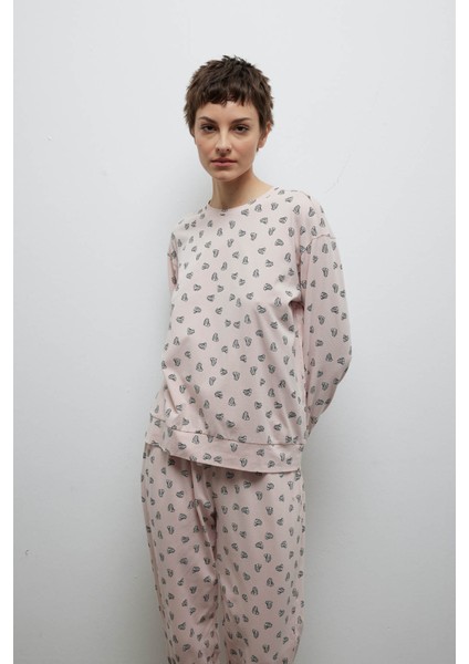 Kadın Pamuklu Uzun Kollu Pijama Üstü fiyatları
