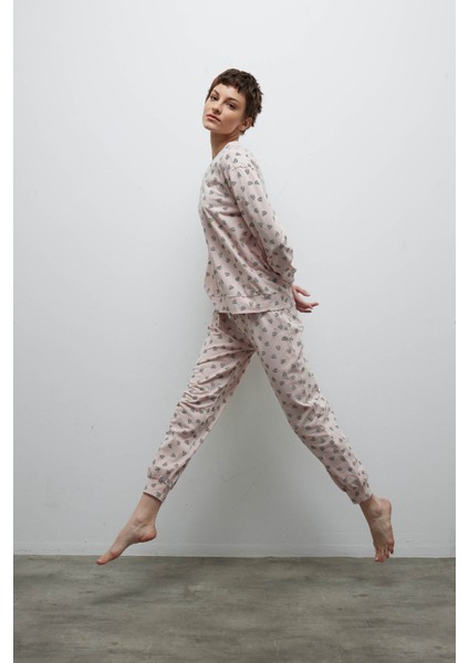 Kadın Pamuklu Uzun Kollu Pijama Üstü modelleri