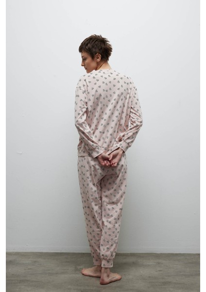Kadın Pamuklu Uzun Kollu Pijama Üstü fırsatları