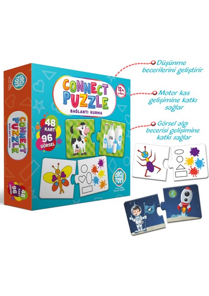 Circle Toys Connect Puzzle Bağlantı Kurma Oyunu Eşleştirme Kartları