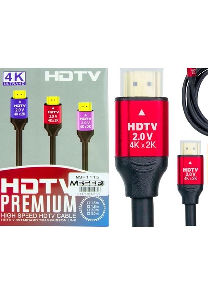 Msf 1115 Mesef Kutulu 4K HDMI Kablo 1.5 mt ;class