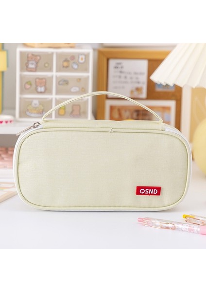 Ilkokul Öğrencileri Için Büyük Kapasiteli ve Kalınlaştırılmış Çok Katmanlı Kalem Kutusu ile Basit Düz Renkli Taşınabilir Kalem Kutusu (Yurt Dışından)