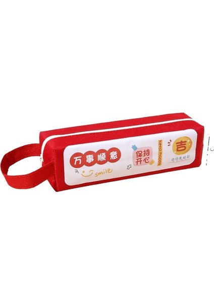 Yaratıcı Ilham Verici Metin Basit Kalem Çantası Ortaokul Kız Tuval Taşınabilir Kırtasiye Çantası (Yurt Dışından)