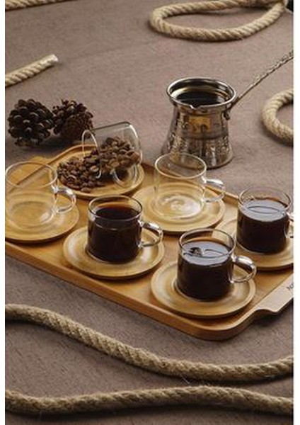 Borosilikat Espresso Bardağı Cam 6'lı 125 ml