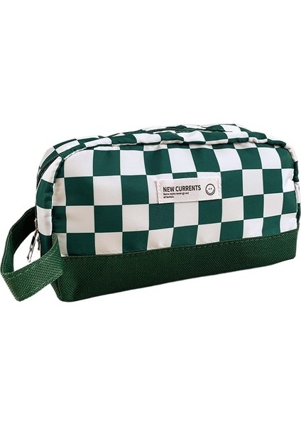 Ortaokul Öğrencileri Için Büyük Kapasiteli, Yüksek Görünümlü, Yeni Stil, Koyu Yeşil, Çok Yönlü, Leke Tutmaz, Bölmeli Kırtasiye Saklama Yeri Olan Kalem Çantası (Yurt Dışından)