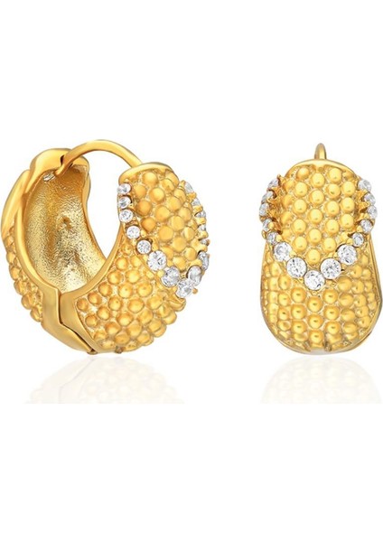 Tasarım Zirkon Taşlı Küpeler